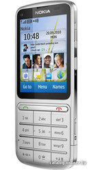 Nokia C3-01 Touch and Type,  серебристый,  тонкий,  корпус металл,  сенсор
